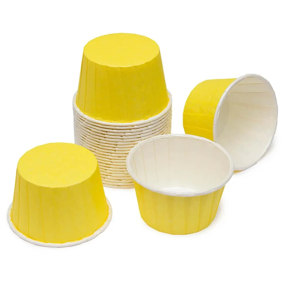 Paper 4-Ounce Candy Cups - Yellow: 25-Piece Pack