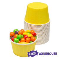 Paper 4-Ounce Candy Cups - Yellow: 25-Piece Pack - Candy Warehouse