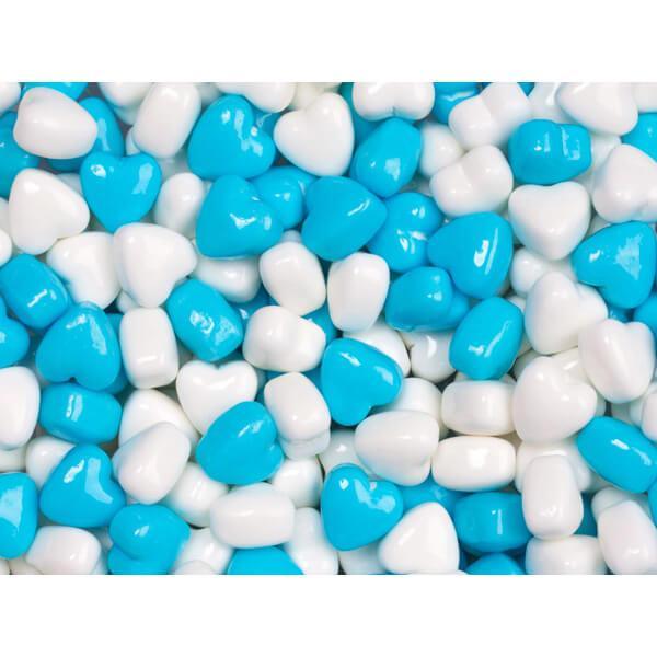 Pastel Blue & White Candy Hearts: 10-Ounce Bag - Candy Warehouse
