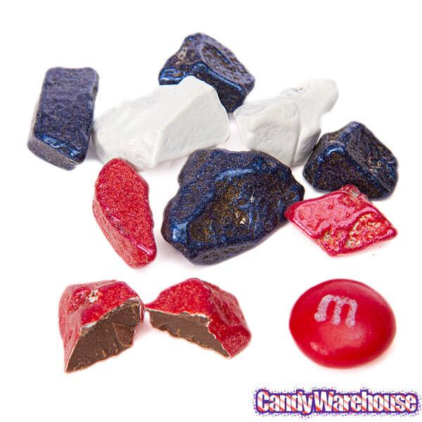Patriotic USA Chocolate Rocks Candy: 1LB Bag - Candy Warehouse