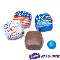 Patriotic USA Dove Milk Chocolate Squares: 30-Piece Bag - Candy Warehouse