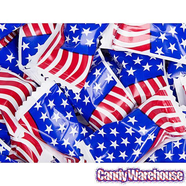 Patriotic USA Flag Wrapped Butter Mint Creams: 300-Piece Case - Candy Warehouse