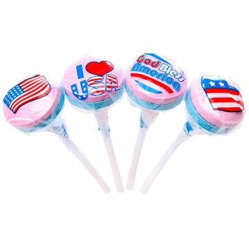 Patriotic USA Lollipops: 45-Piece Box - Candy Warehouse