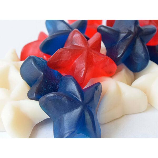 Patriotic USA Red - White - Blue Gummy Candy Stars: 5LB Bag - Candy Warehouse