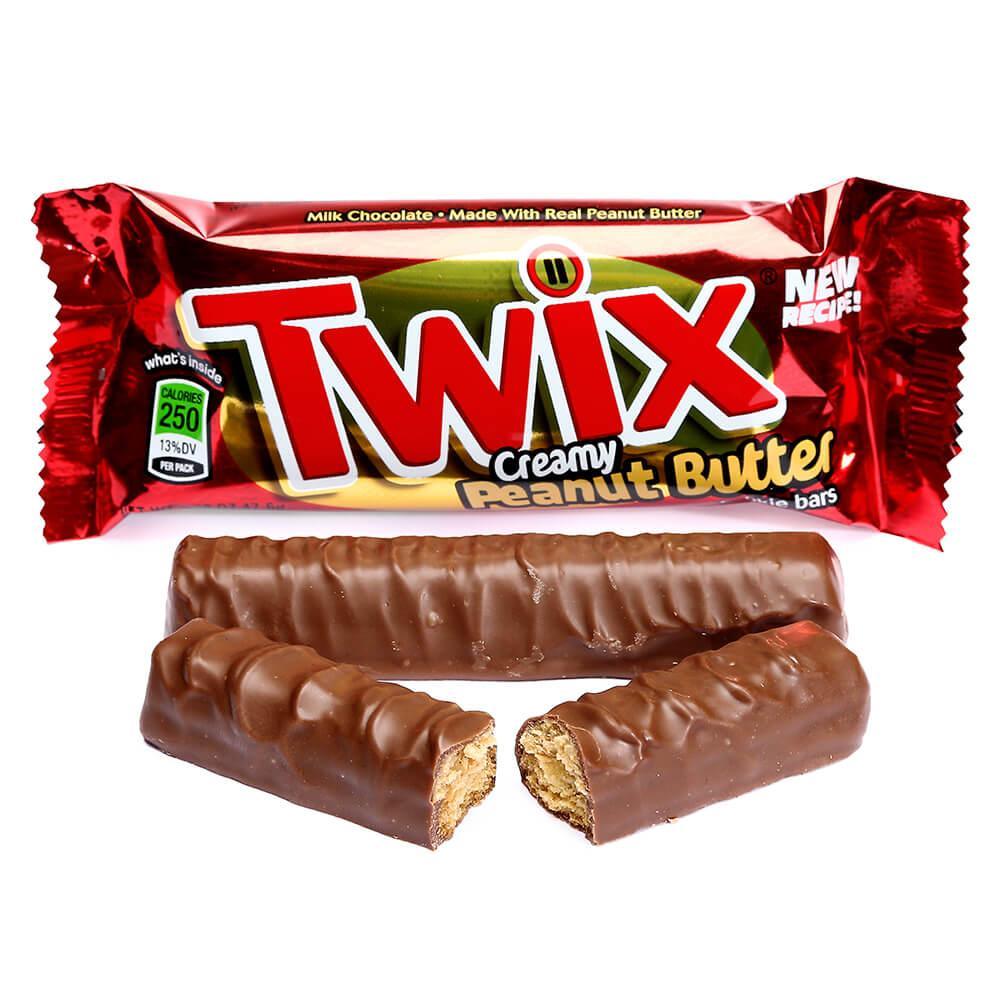Peanut Butter Twix Candy Bars: 18-Piece Box - Candy Warehouse