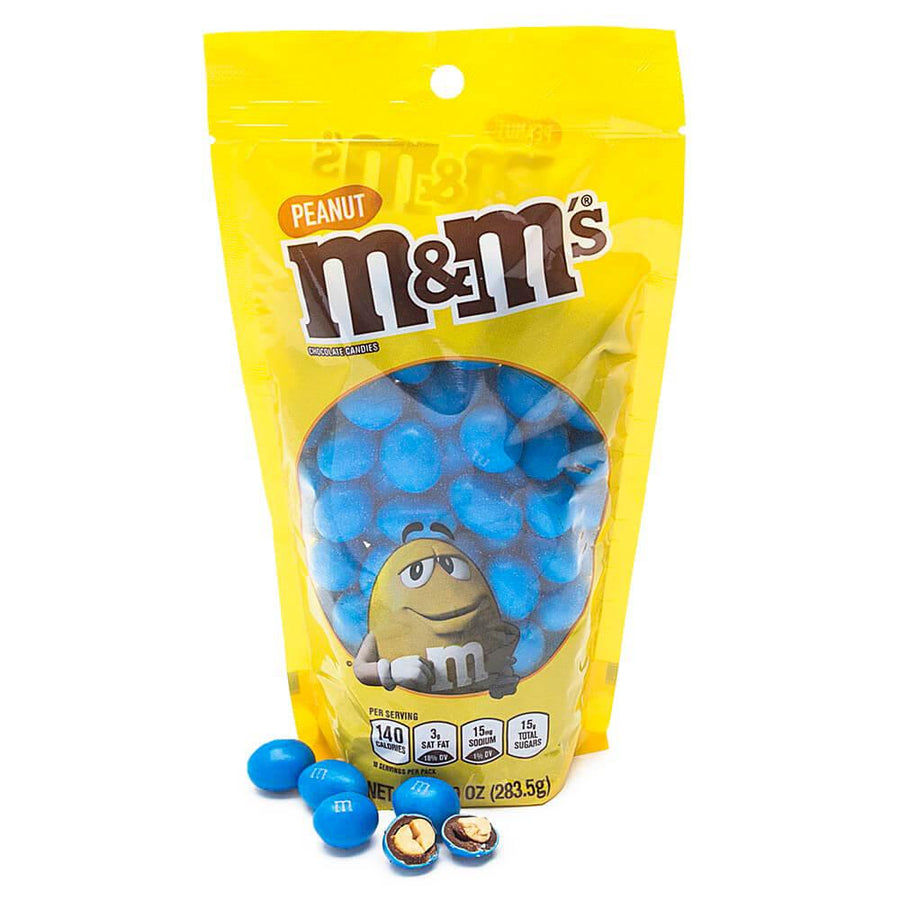 Peanut M&M's Milk Chocolate Candy - Blue: 10-Ounce Bag - Candy Warehouse