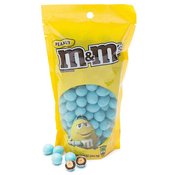 Peanut M&M's Milk Chocolate Candy - Light Blue: 10-Ounce Bag - Candy Warehouse
