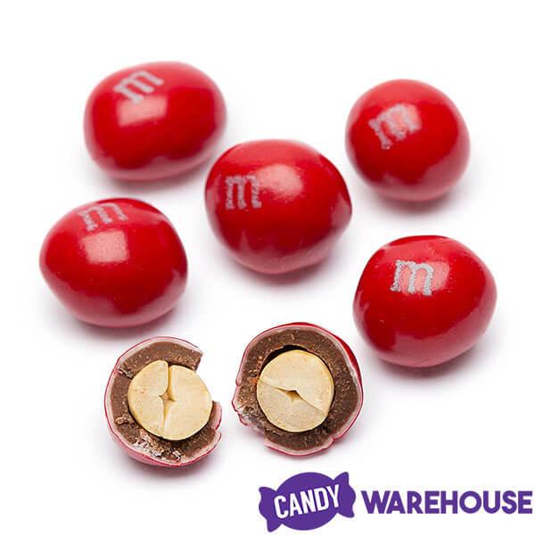 Peanut M&M's Milk Chocolate Candy - Red: 10-Ounce Bag - Candy Warehouse