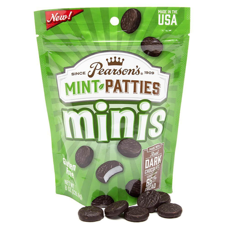 Pearson's Mint Chocolate Mini Patties: 8-Ounce Bag - Candy Warehouse