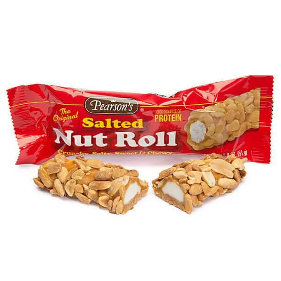 Pearson's Salted Nut Roll Candy Bars 24Piece Box Candy Warehouse