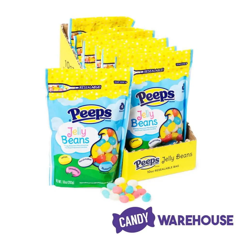Peeps Assorted Flavored Jelly Beans 10Ounce Bags 8 Piece Box Candy