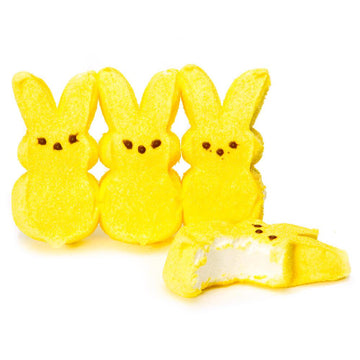 Peeps Marshmallow Candy Bunnies - Yellow: 8-Piece Pack - Candy Warehouse