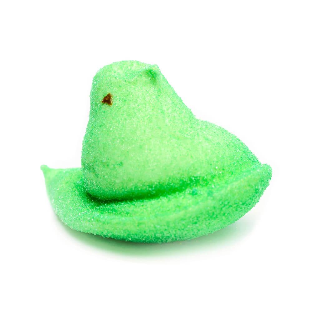 Peeps Marshmallow Chicks Candy - Green: 10-Piece Pack - Candy Warehouse