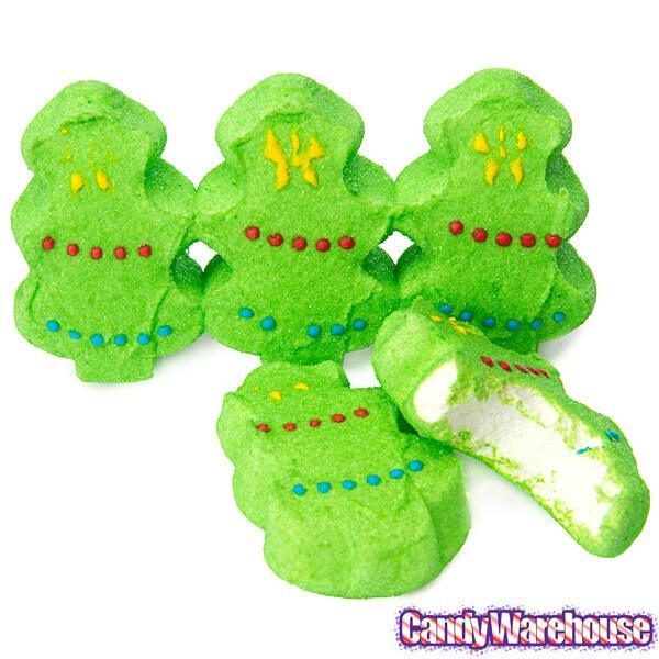 Peeps Marshmallow Christmas Trees Candy 6-Packs: 12-Piece Case - Candy Warehouse