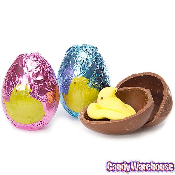 Peeps Yellow Marshmallow Chick in Milk Chocolate Egg - Candy Warehouse