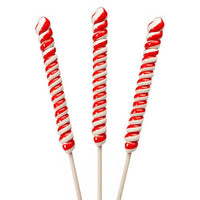 Peppermint 2-Ounce Twister Lollipops: 15-Piece Box - Candy Warehouse