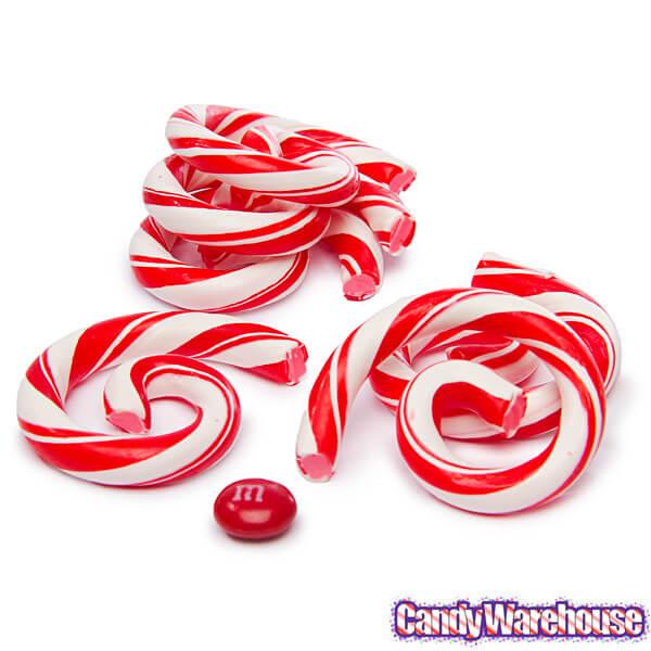 Peppermint Candy Garnish Curls: 6-Piece Set - Candy Warehouse