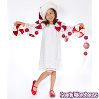Peppermint Candy Ornaments 6-Foot Garland - Candy Warehouse