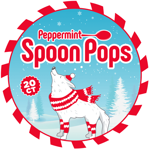 Peppermint Hard Candy Spoons: 20-Piece Jar - Candy Warehouse