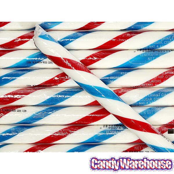 Peppermint Hard Candy Sticks: 100-Piece Box - Candy Warehouse
