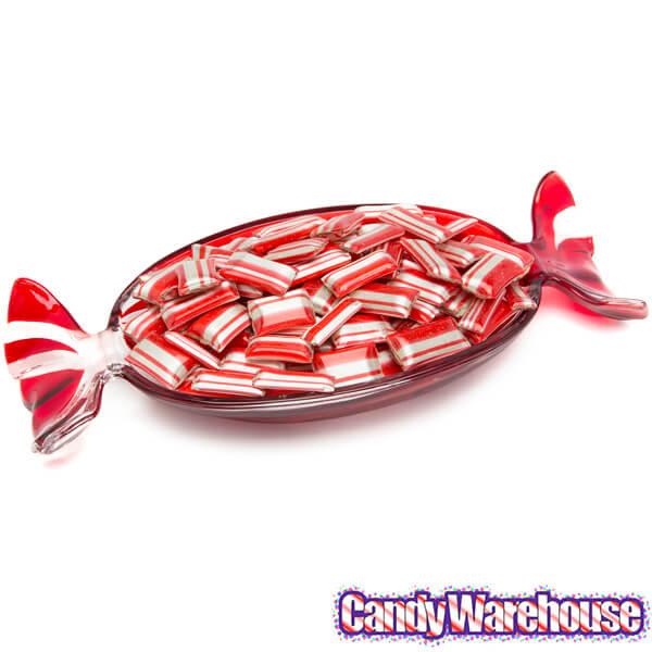 Peppermint Oval Crystal Candy Dish - Candy Warehouse