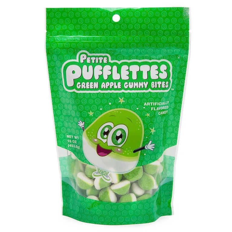 Petite Pufflettes Gummy Bites - Green Apple: 16-Ounce Bag – Candy Warehouse