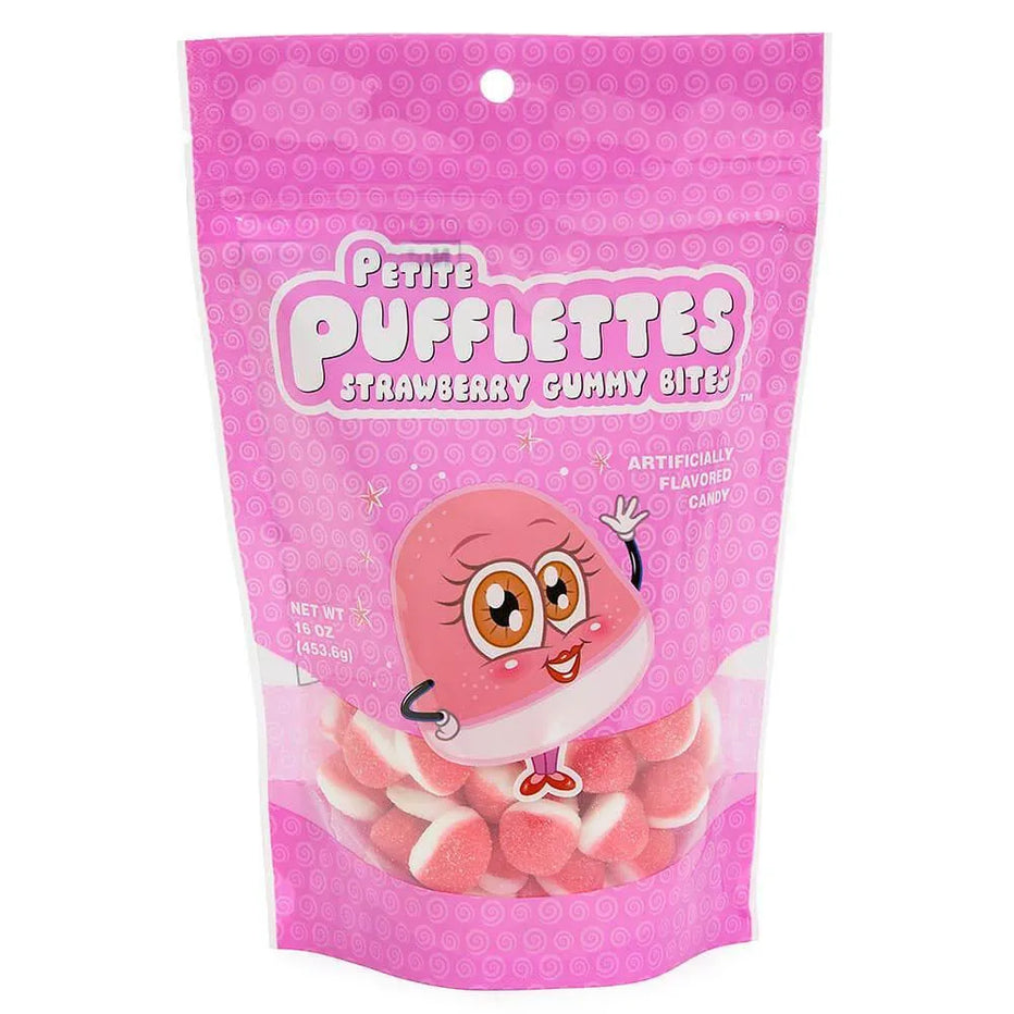 Petite Pufflettes Gummy Bites - Strawberry: 16-Ounce Bag – Candy Warehouse
