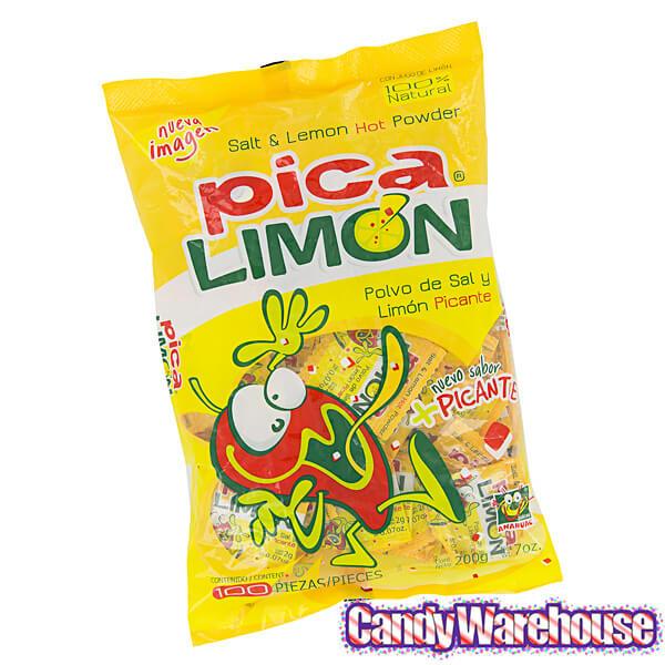 Pica Limon Salt & Lemon Spicy Powder Packs: 100-Piece Bag - Candy Warehouse