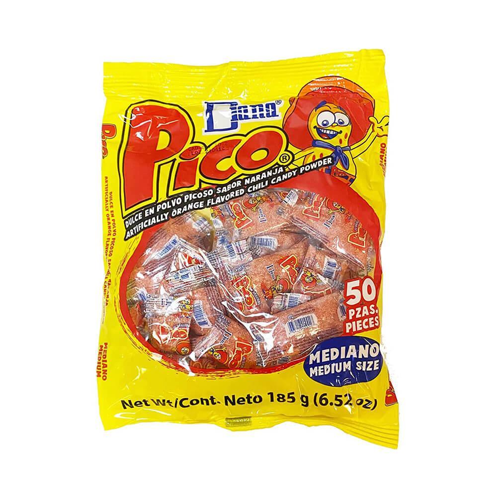 Pico Diana Orange Hot Candy Powder Packs: 50-Piece Bag - Candy Warehouse