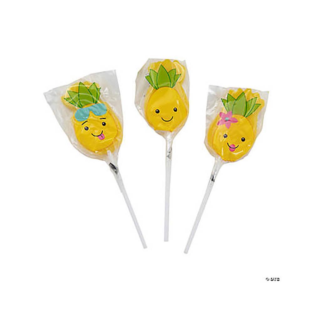Pineapple Lollipops: 12-Piece Box - Candy Warehouse