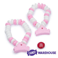 Pink and White Candy Bracelets: 12-Piece Bag - Candy Warehouse