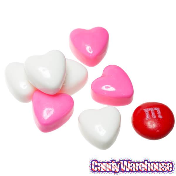 Pink & White Candy Hearts: 10-Ounce Bag - Candy Warehouse