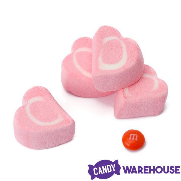 Pink & White Marshmallow Hearts: 14-Ounce Bag - Candy Warehouse