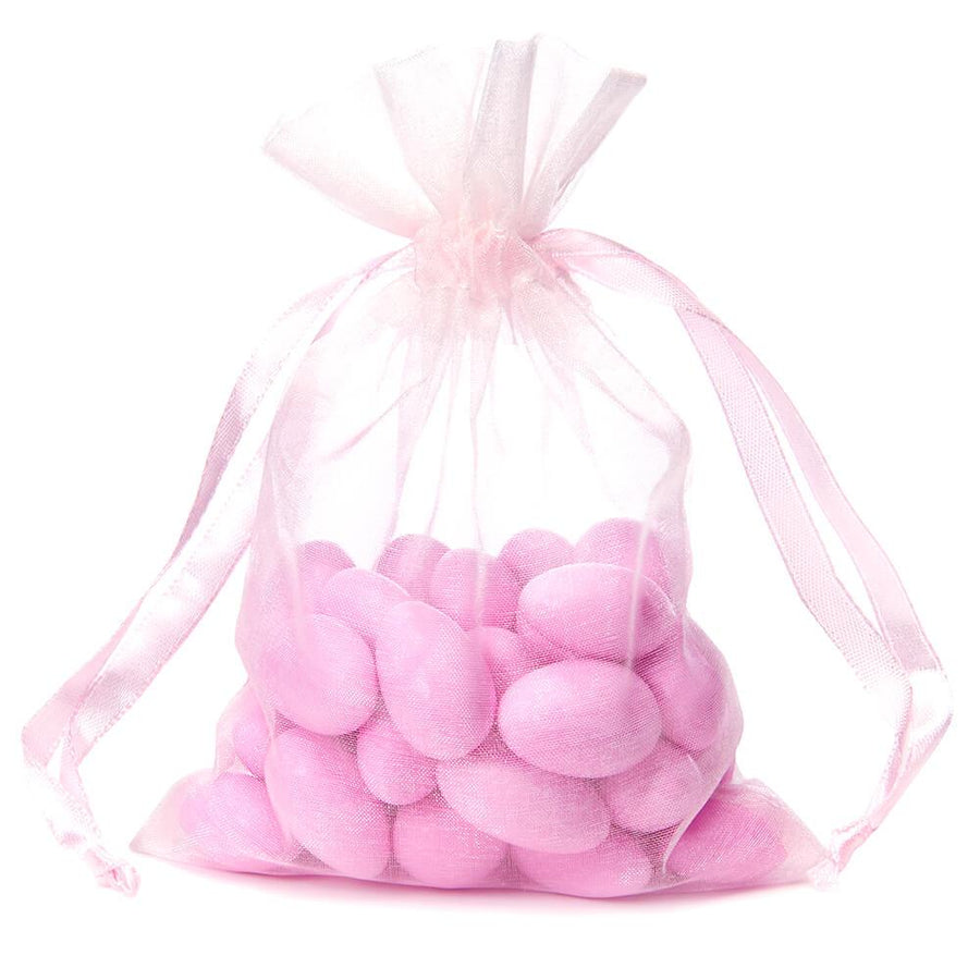 Pink Organza Candy Bags: 30-Piece Pack - Candy Warehouse