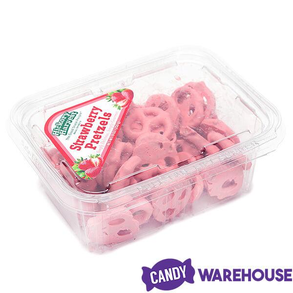 Pink Yogurt Covered Mini Pretzels: 9-Ounce Tub - Candy Warehouse