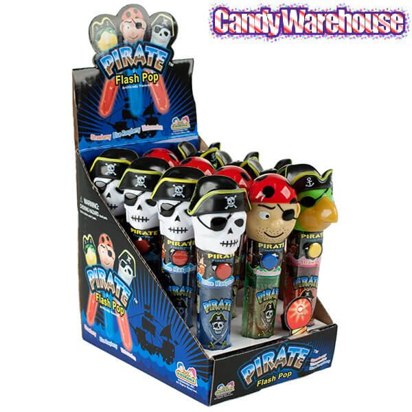 Pirate Flash Pop Suckers: 12-Piece Box - Candy Warehouse