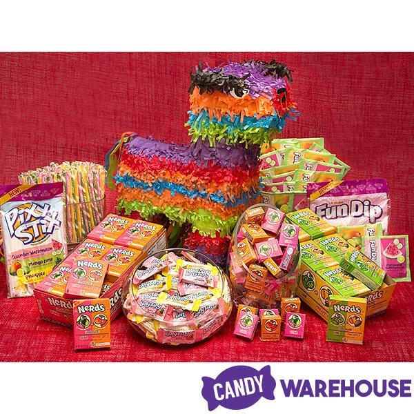 Pixy Stix Candy Powder Straws Bags - Cucumber Watermelon, Mango Lime, & Pineapple: 12-Piece Box - Candy Warehouse