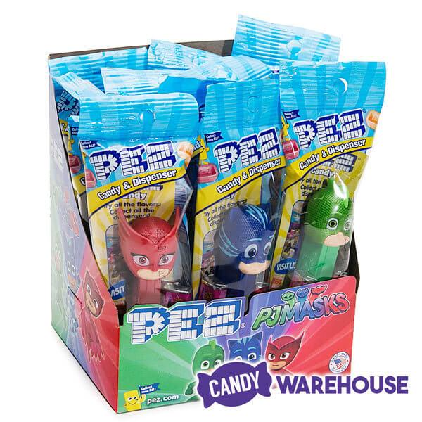 PJ Masks PEZ Candy Packs: 12-Piece Display - Candy Warehouse
