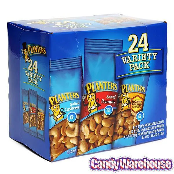 Planters Nuts Packs 24Piece Box Candy Warehouse