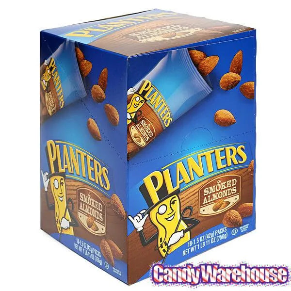 Planters Smoked Almonds 1.5Ounce Bags 18Piece Box Candy Warehouse