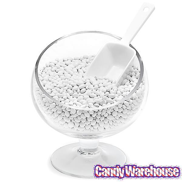Plastic 2-Ounce Flat Bottom Candy Scoop - White - Candy Warehouse