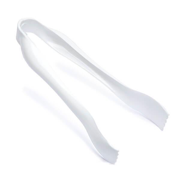 Plastic 6-Inch Candy Tongs - White - Candy Warehouse