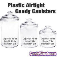 Plastic Airtight Candy Canister: 78-Ounce - Candy Warehouse