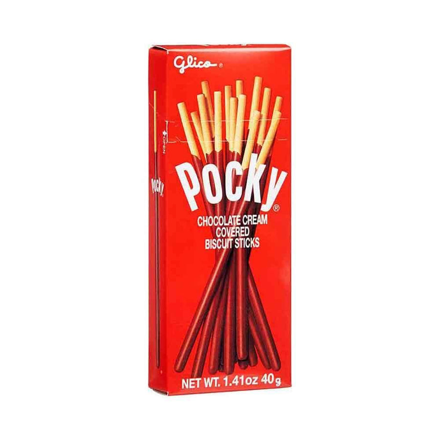 Pocky - Chocolate Cream Covered Biscuit Sticks Packs: 10-Piece Box - Candy Warehouse