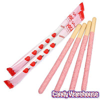 Pocky - Giant Strawberry Cream Covered Biscuit Sticks Packs: 15-Piece Box - Candy Warehouse