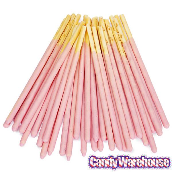Pocky - Strawberry Cream Covered Biscuit Sticks Packs: 10-Piece Box - Candy Warehouse