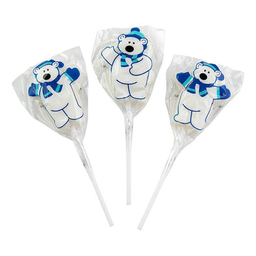 Polar Bear Lollipops: 12-Piece Box - Candy Warehouse