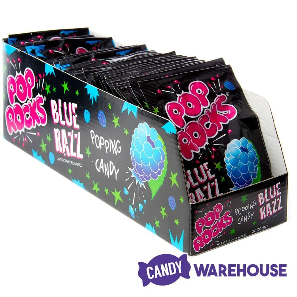 Pop Rocks Candy Packs - Blue Raspberry: 24-Piece Box – Candy Warehouse