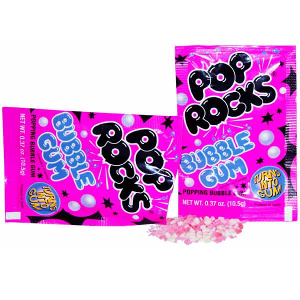 Pop Rocks Candy Packs - Bubble Gum: 24-Piece Box - Candy Warehouse