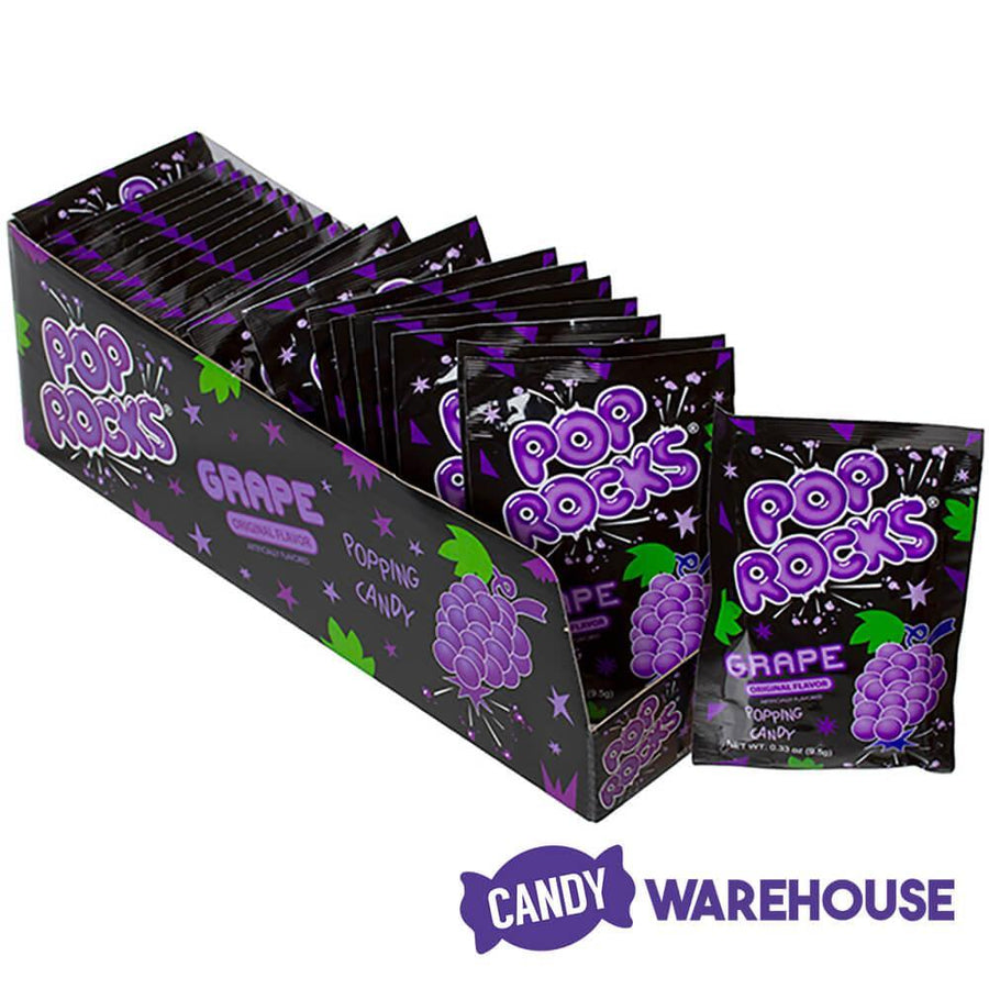 Pop Rocks Candy Packs - Grape: 24-Piece Box - Candy Warehouse